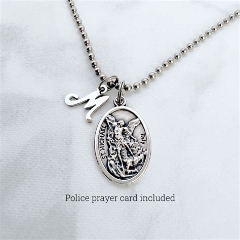 st michael necklace police|st michael medal with chain.